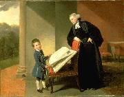 Johann Zoffany The Reverend Randall Burroughs and his son Ellis oil painting artist